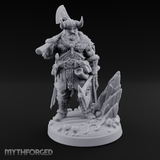 Shoulder To The Grindstone Northern Warlord Miniature for Dungeons and Dragons, Pathfinder or other TTRPGs