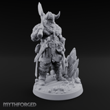 Shoulder To The Grindstone Northern Warlord Miniature for Dungeons and Dragons, Pathfinder or other TTRPGs