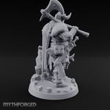 Shoulder To The Grindstone Northern Warlord Miniature for Dungeons and Dragons, Pathfinder or other TTRPGs