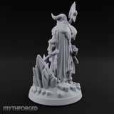 Shoulder To The Grindstone Northern Warlord Miniature for Dungeons and Dragons, Pathfinder or other TTRPGs