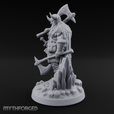 Shoulder To The Grindstone Northern Warlord Miniature for Dungeons and Dragons, Pathfinder or other TTRPGs
