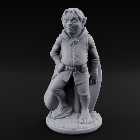 Wandering About Halfling Explorers Miniature for Dungeons and Dragons, Pathfinder or other TTRPGs