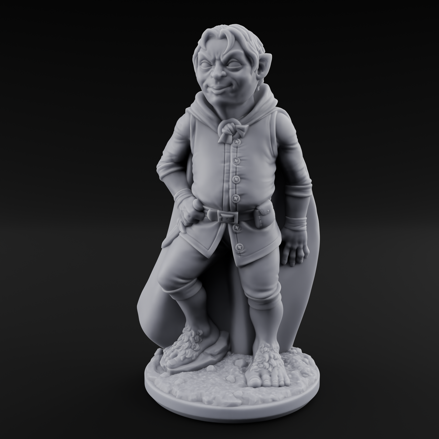 Wandering About Halfling Explorer A Miniature for Dungeons and Dragons, Pathfinder or other TTRPGs
