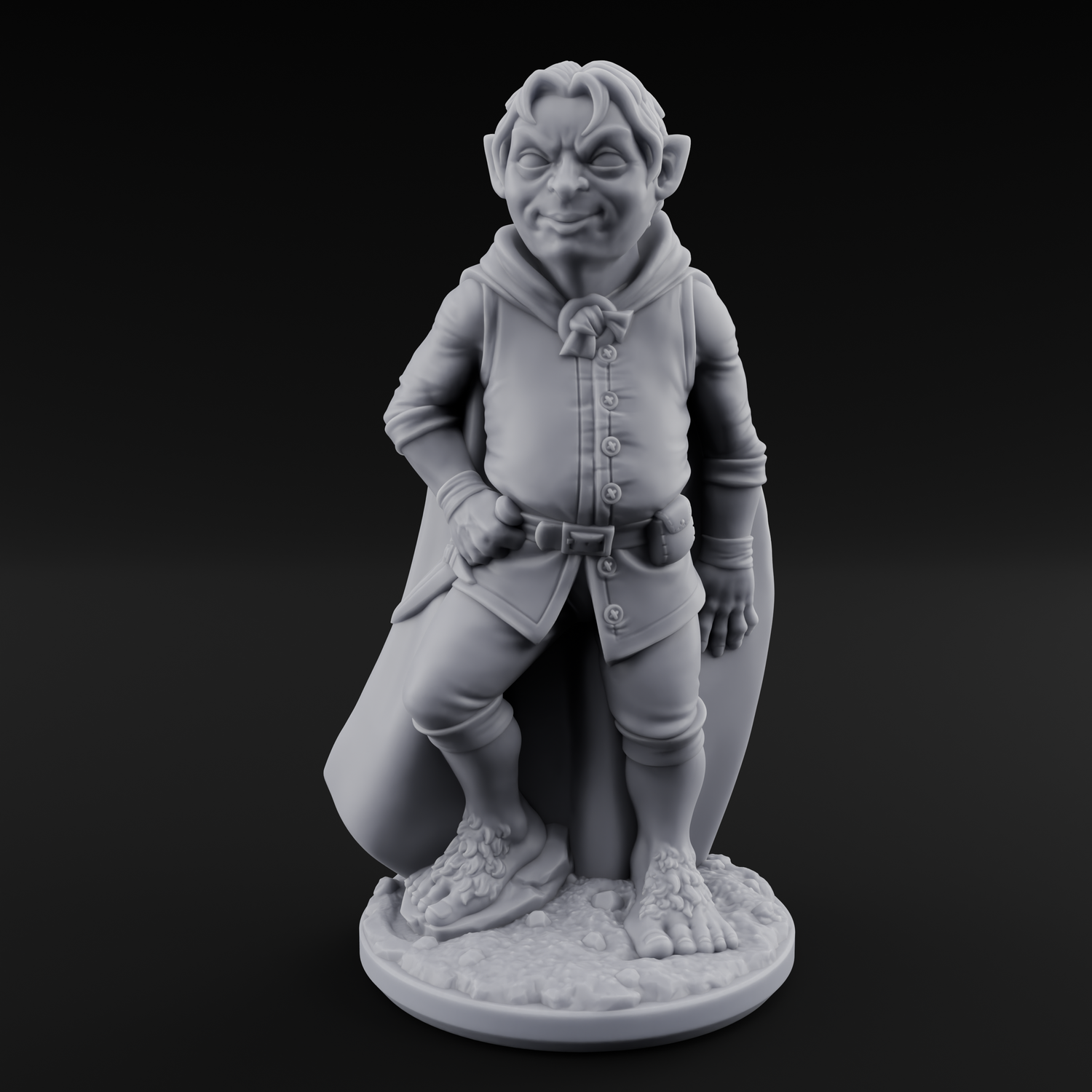 Wandering About Halfling Explorer A Miniature for Dungeons and Dragons, Pathfinder or other TTRPGs