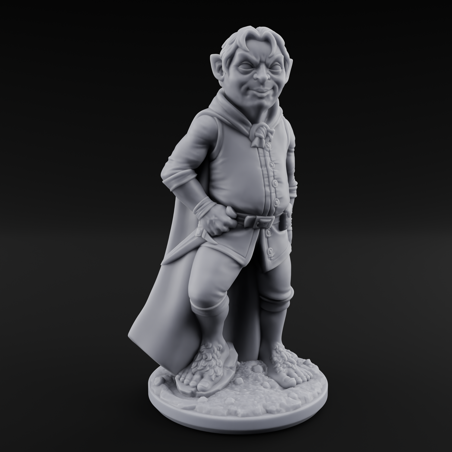 Wandering About Halfling Explorer A Miniature for Dungeons and Dragons, Pathfinder or other TTRPGs
