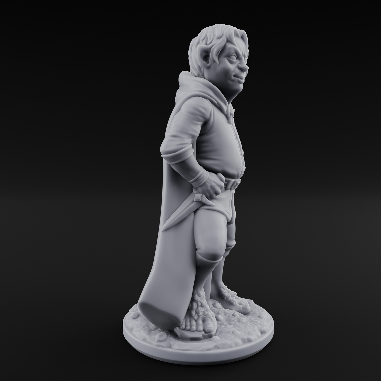 Wandering About Halfling Explorer A Miniature for Dungeons and Dragons, Pathfinder or other TTRPGs