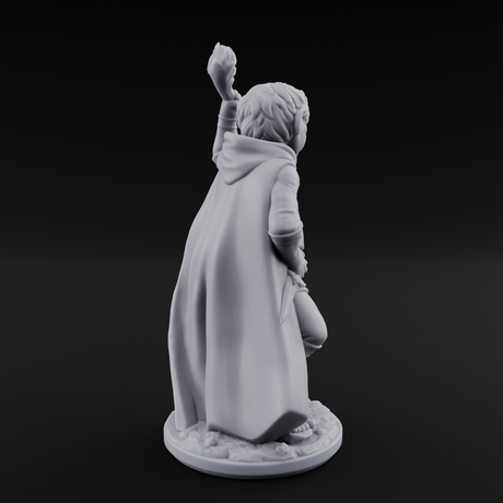 Wandering About Halfling Explorer B Miniature for Dungeons and Dragons, Pathfinder or other TTRPGs