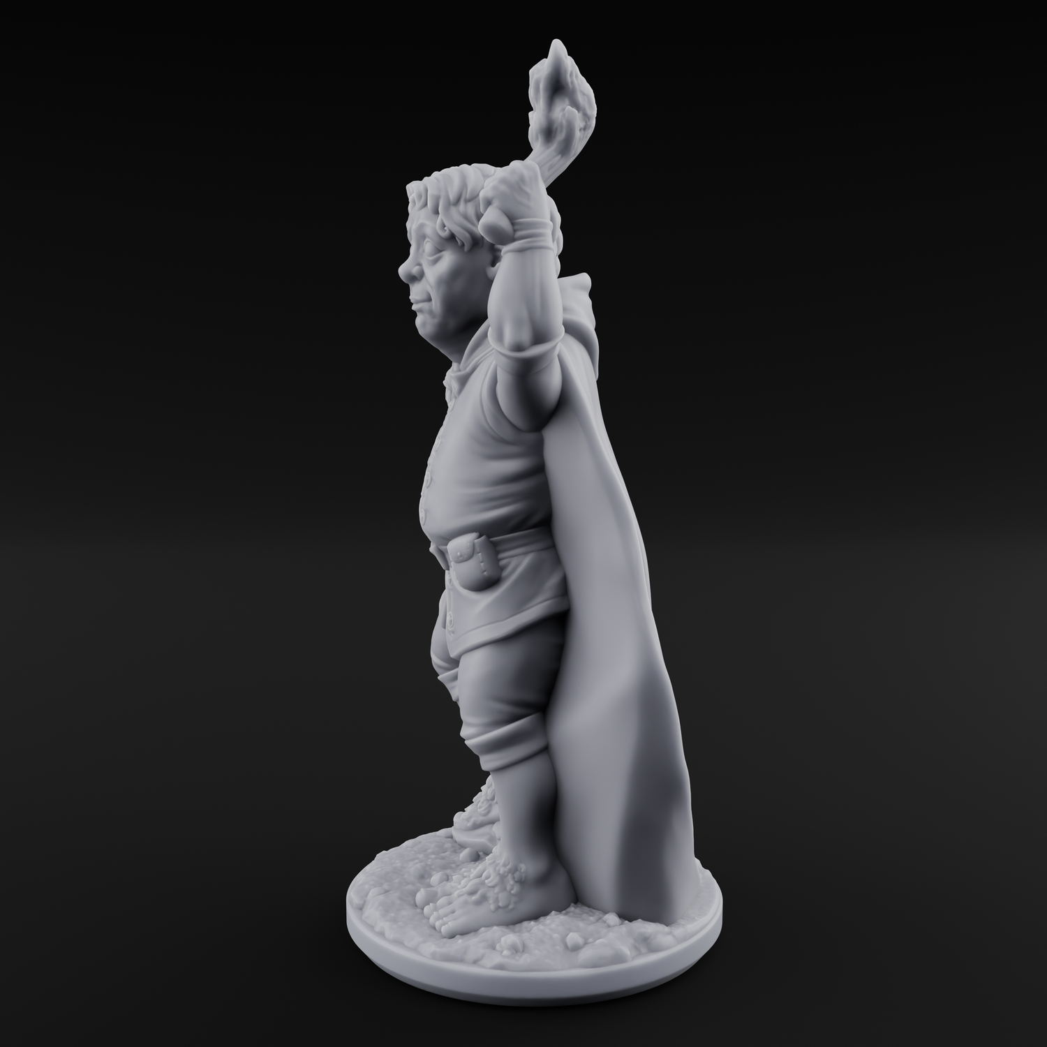 Wandering About Halfling Explorer B Miniature for Dungeons and Dragons, Pathfinder or other TTRPGs
