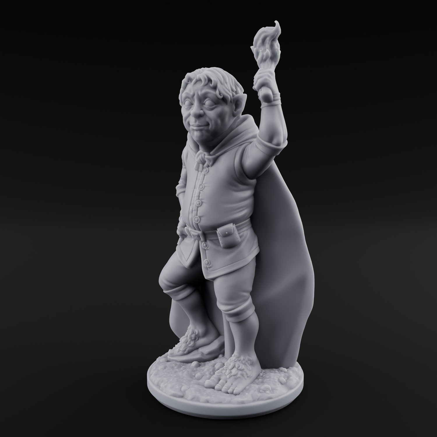 Wandering About Halfling Explorer B Miniature for Dungeons and Dragons, Pathfinder or other TTRPGs