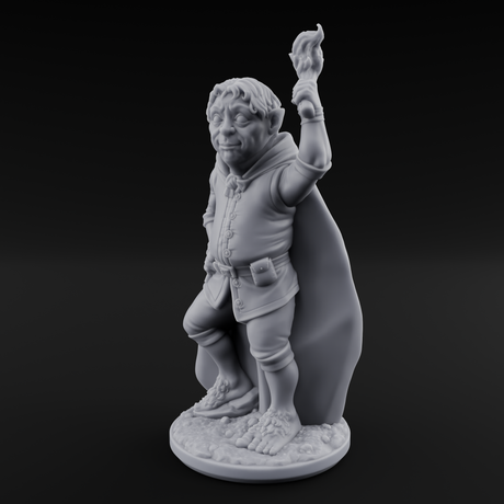 Wandering About Halfling Explorer B Miniature for Dungeons and Dragons, Pathfinder or other TTRPGs