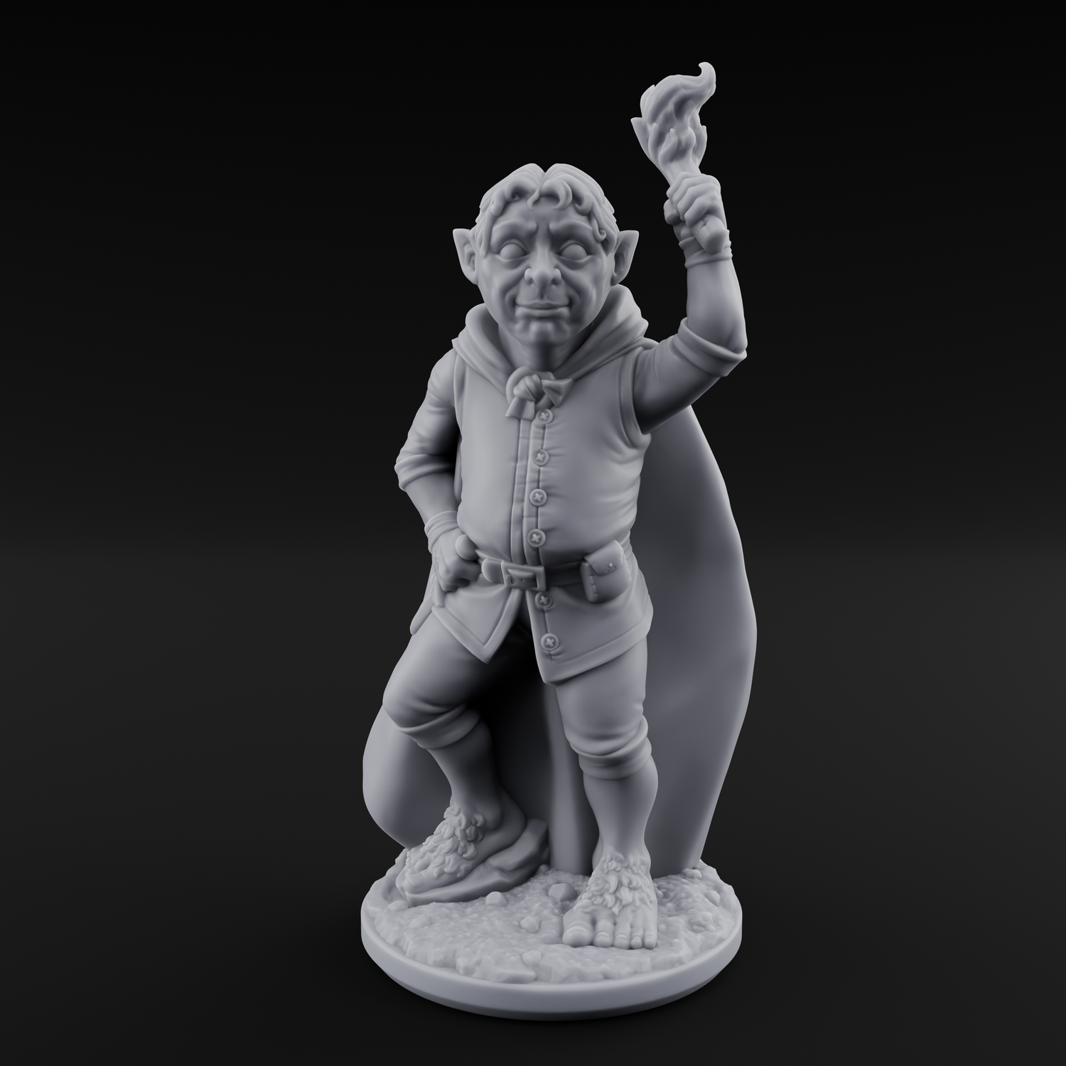 Wandering About Halfling Explorer B Miniature for Dungeons and Dragons, Pathfinder or other TTRPGs