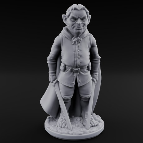 Wandering About Halfling Explorer C Miniature for Dungeons and Dragons, Pathfinder or other TTRPGs