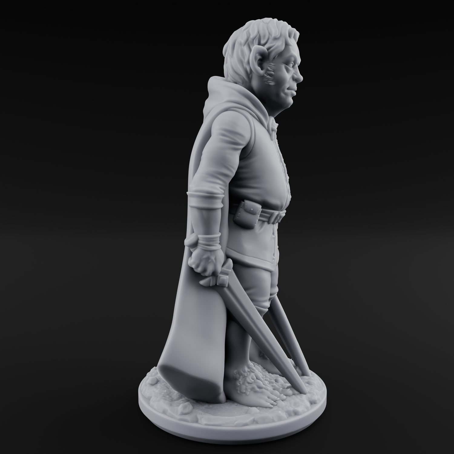 Wandering About Halfling Explorer C Miniature for Dungeons and Dragons, Pathfinder or other TTRPGs