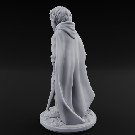 Wandering About Halfling Explorer C Miniature for Dungeons and Dragons, Pathfinder or other TTRPGs