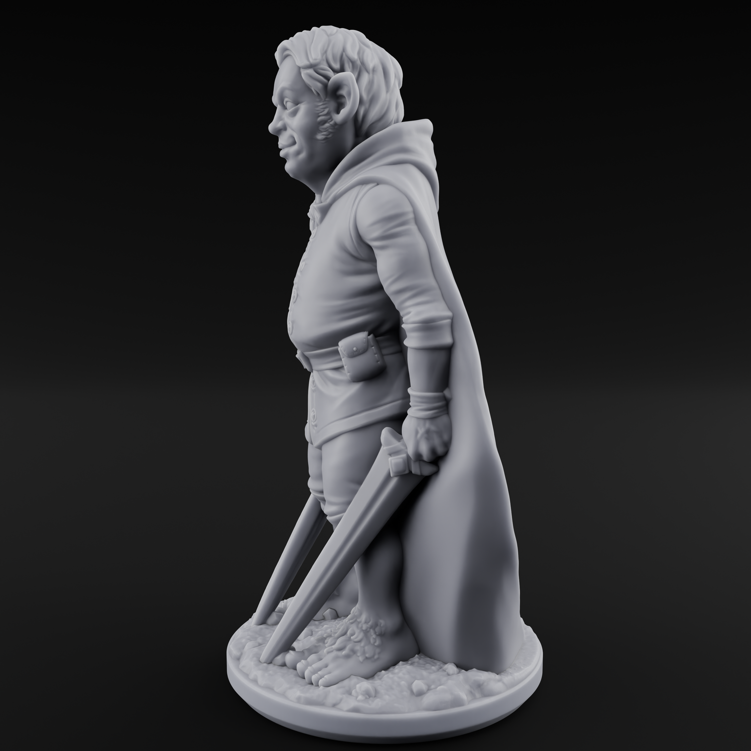 Wandering About Halfling Explorer C Miniature for Dungeons and Dragons, Pathfinder or other TTRPGs