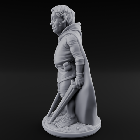 Wandering About Halfling Explorer C Miniature for Dungeons and Dragons, Pathfinder or other TTRPGs