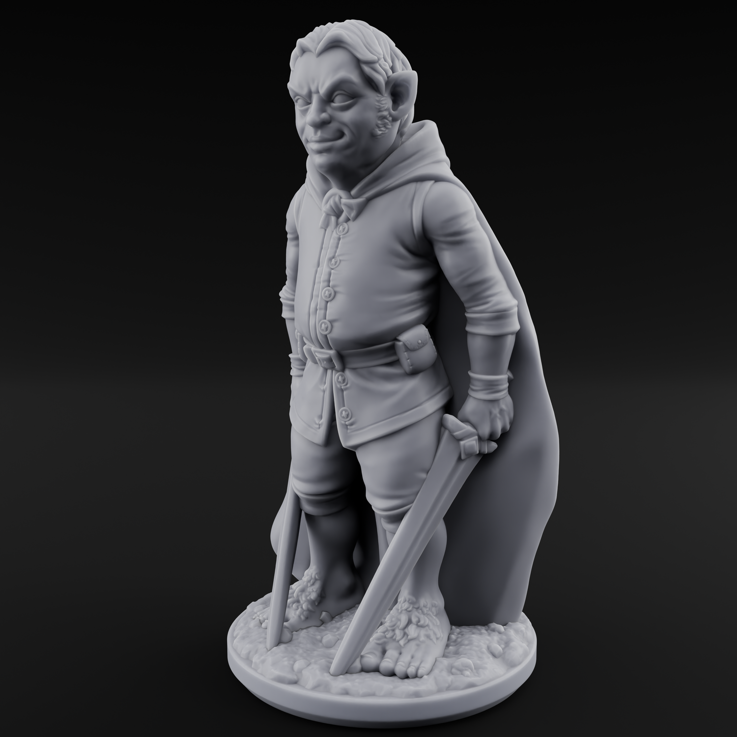 Wandering About Halfling Explorer C Miniature for Dungeons and Dragons, Pathfinder or other TTRPGs