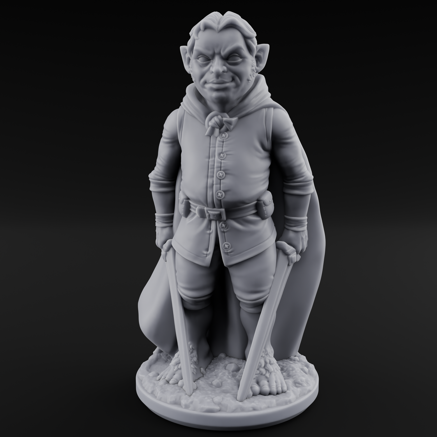 Wandering About Halfling Explorer C Miniature for Dungeons and Dragons, Pathfinder or other TTRPGs