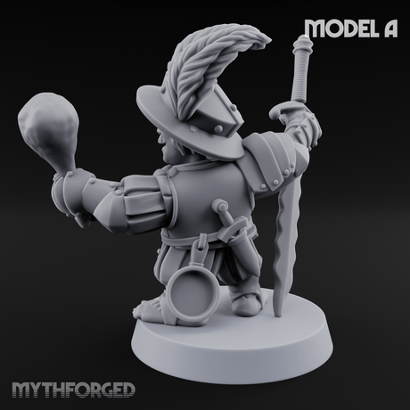 Swinging Low Halfling Greatsword Unit A Miniature for Dungeons and Dragons, Pathfinder or other TTRPGs