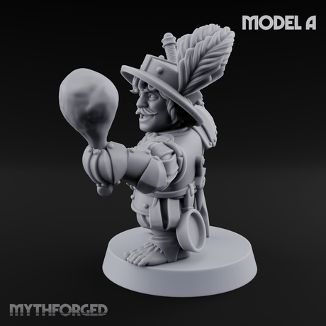 Swinging Low Halfling Greatsword Unit A Miniature for Dungeons and Dragons, Pathfinder or other TTRPGs