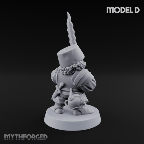 Swinging Low Halfling Greatsword Unit D Miniature for Dungeons and Dragons, Pathfinder or other TTRPGs