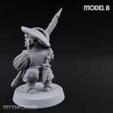 Feather Flourishing Halfling Halberdiers B Miniature for Dungeons and Dragons, Pathfinder or other TTRPGs