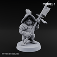 Feather Flourishing Halfling Halberdiers C Miniature for Dungeons and Dragons, Pathfinder or other TTRPGs