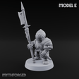 Feather Flourishing Halfling Halberdiers E Miniature for Dungeons and Dragons, Pathfinder or other TTRPGs