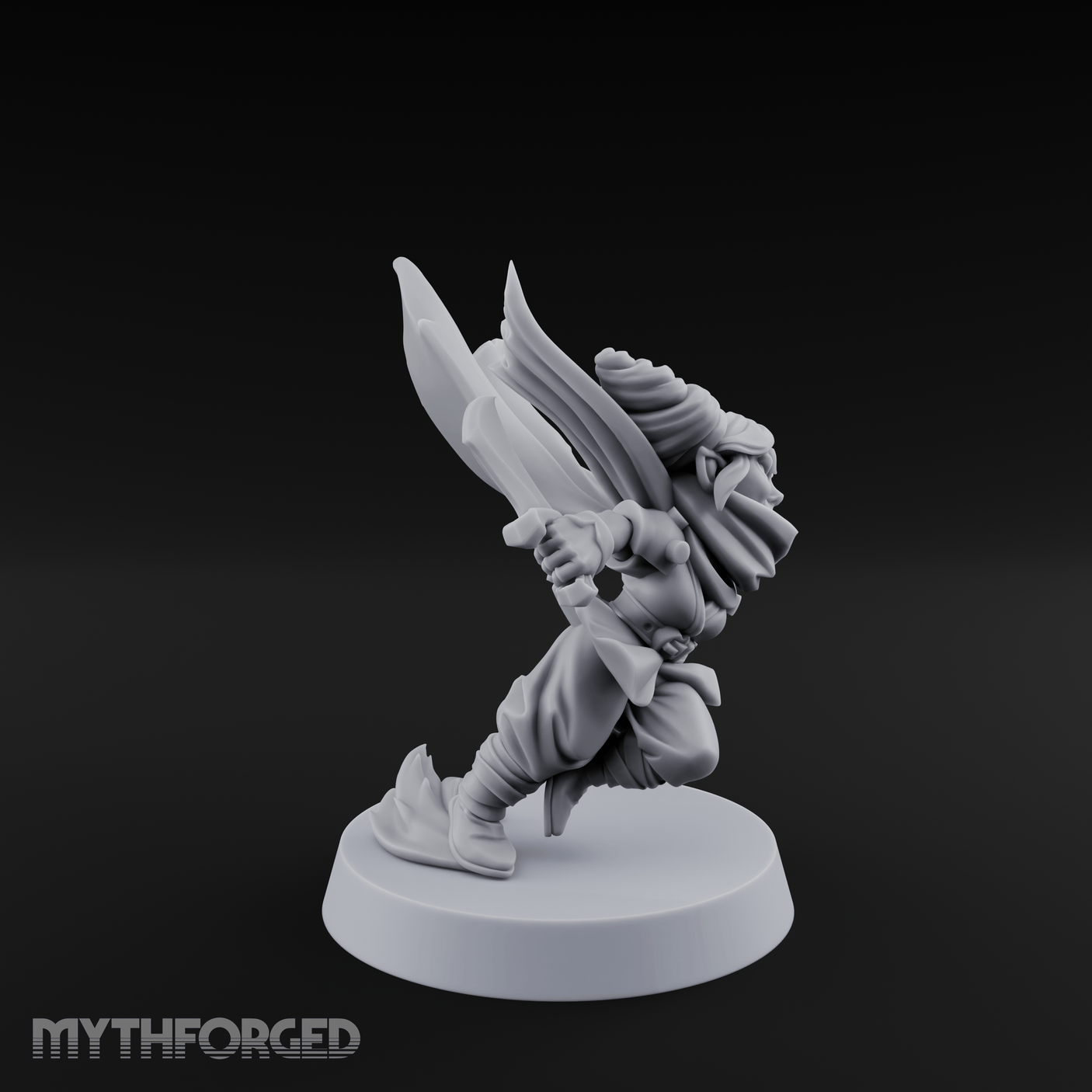 Cape Billowing Skyward Halfling Rogue Miniature for Dungeons and Dragons, Pathfinder or other TTRPGs