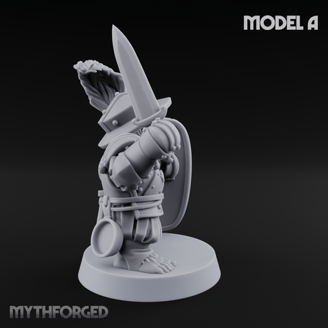 Defending Halfling Warriors A Miniature for Dungeons and Dragons, Pathfinder or other TTRPGs