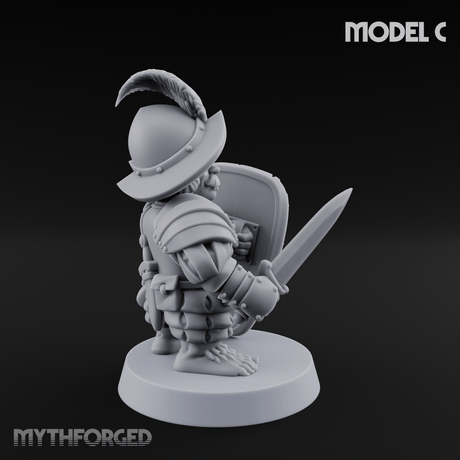 Defending Halfling Warriors C Miniature for Dungeons and Dragons, Pathfinder or other TTRPGs