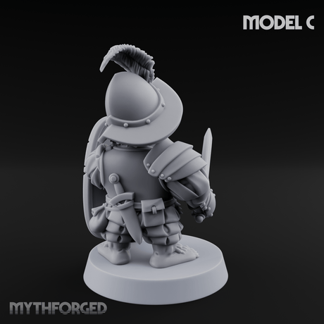 Defending Halfling Warriors C Miniature for Dungeons and Dragons, Pathfinder or other TTRPGs