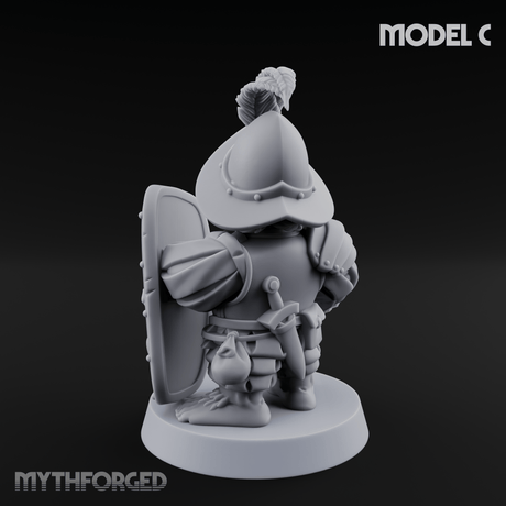 Defending Halfling Warriors C Miniature for Dungeons and Dragons, Pathfinder or other TTRPGs