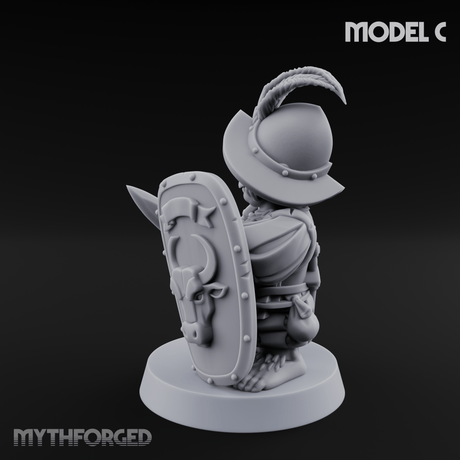 Defending Halfling Warriors C Miniature for Dungeons and Dragons, Pathfinder or other TTRPGs