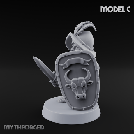 Defending Halfling Warriors C Miniature for Dungeons and Dragons, Pathfinder or other TTRPGs