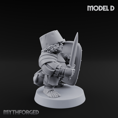 Defending Halfling Warriors D Miniature for Dungeons and Dragons, Pathfinder or other TTRPGs