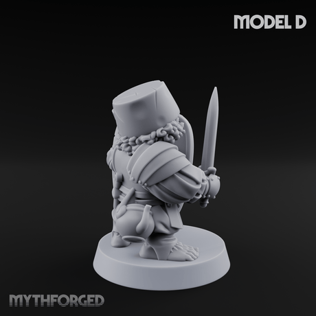 Defending Halfling Warriors D Miniature for Dungeons and Dragons, Pathfinder or other TTRPGs