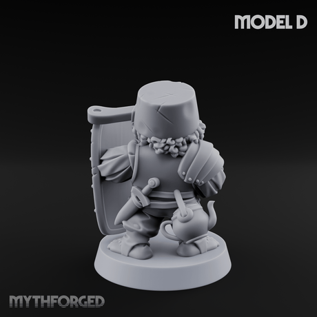 Defending Halfling Warriors D Miniature for Dungeons and Dragons, Pathfinder or other TTRPGs