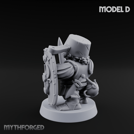 Defending Halfling Warriors D Miniature for Dungeons and Dragons, Pathfinder or other TTRPGs