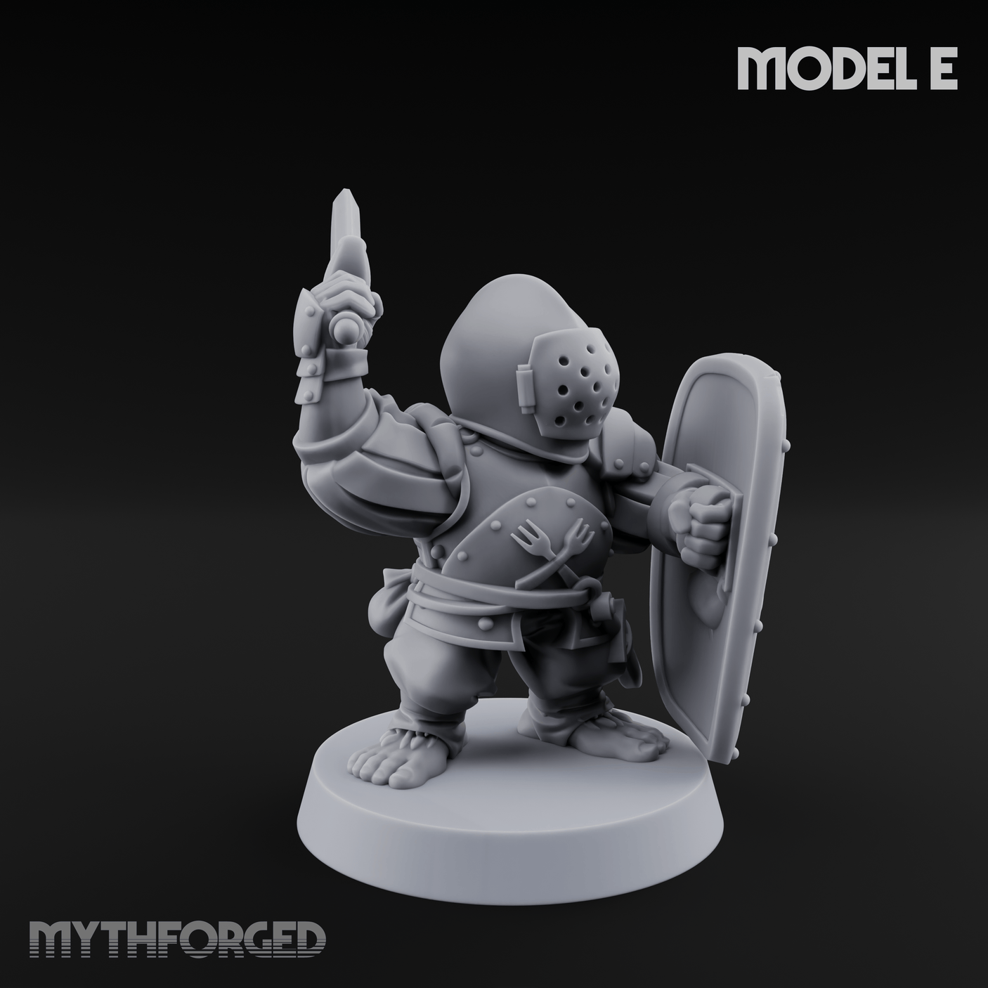 Defending Halfling Warriors E Miniature for Dungeons and Dragons, Pathfinder or other TTRPGs