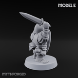 Defending Halfling Warriors E Miniature for Dungeons and Dragons, Pathfinder or other TTRPGs