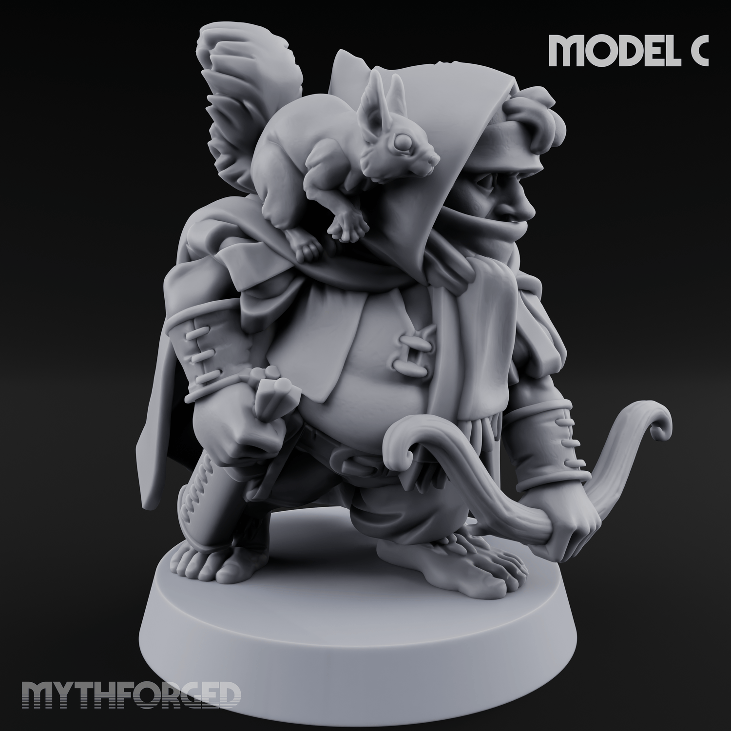 Bow Drawn Steady Halfling Archers C Miniature for Dungeons and Dragons, Pathfinder or other TTRPGs