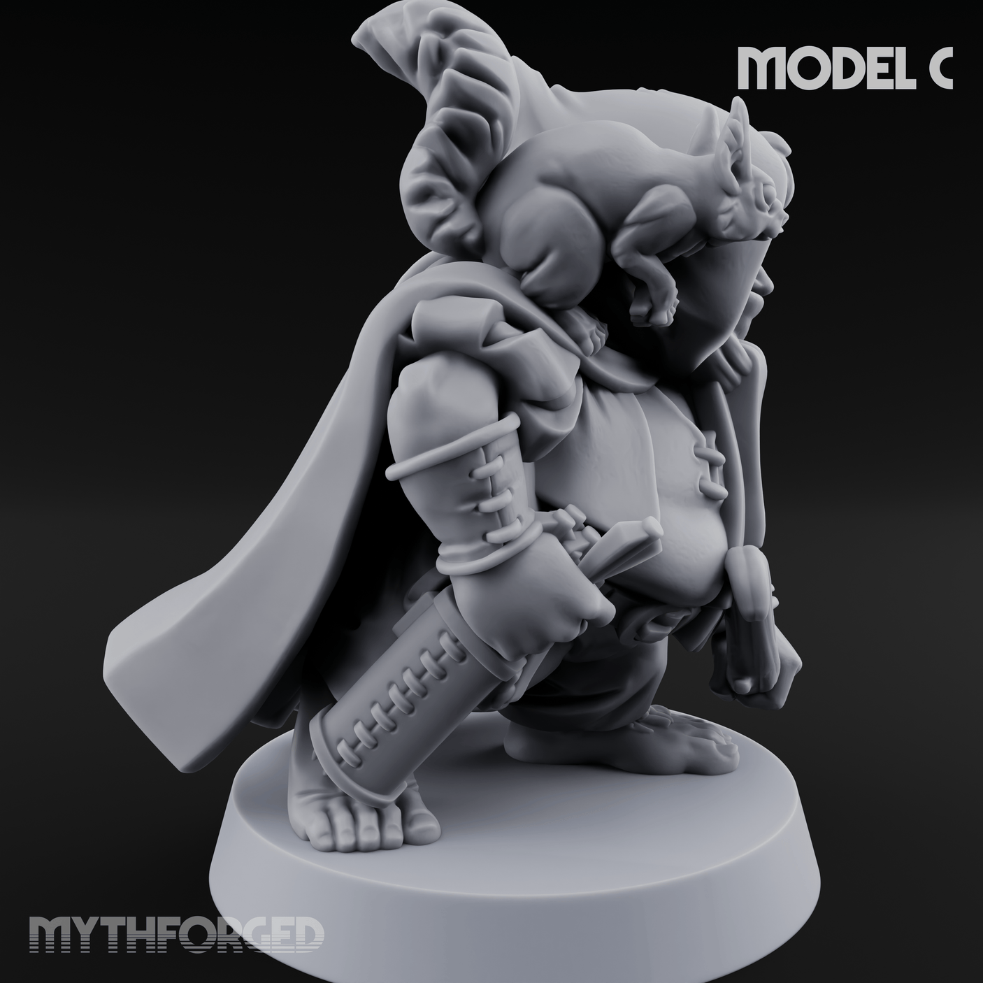 Bow Drawn Steady Halfling Archers C Miniature for Dungeons and Dragons, Pathfinder or other TTRPGs