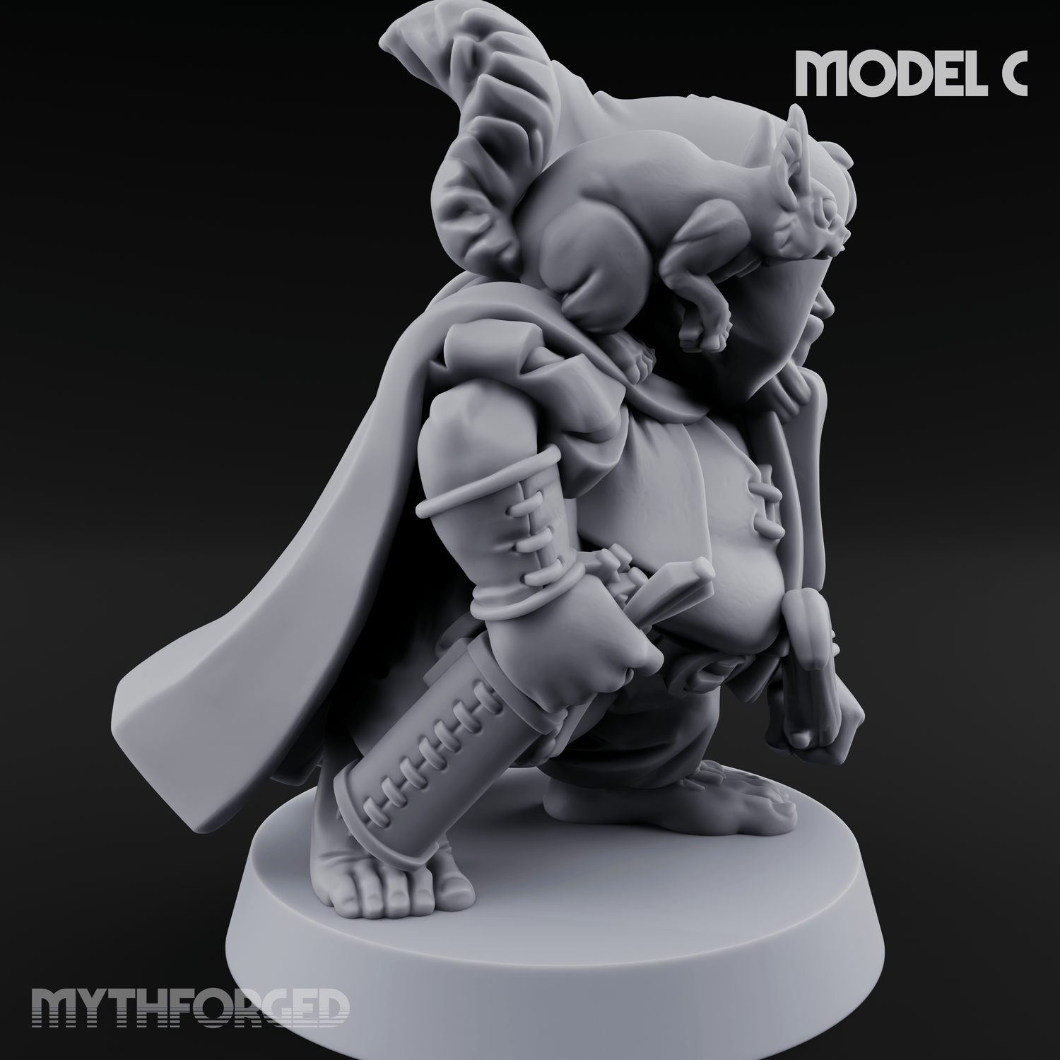 Bow Drawn Steady Halfling Archers C Miniature for Dungeons and Dragons, Pathfinder or other TTRPGs