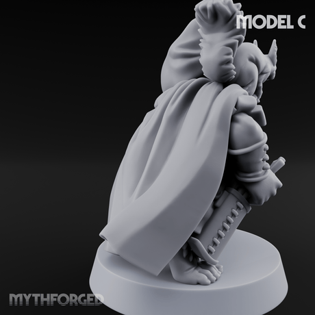 Bow Drawn Steady Halfling Archers C Miniature for Dungeons and Dragons, Pathfinder or other TTRPGs