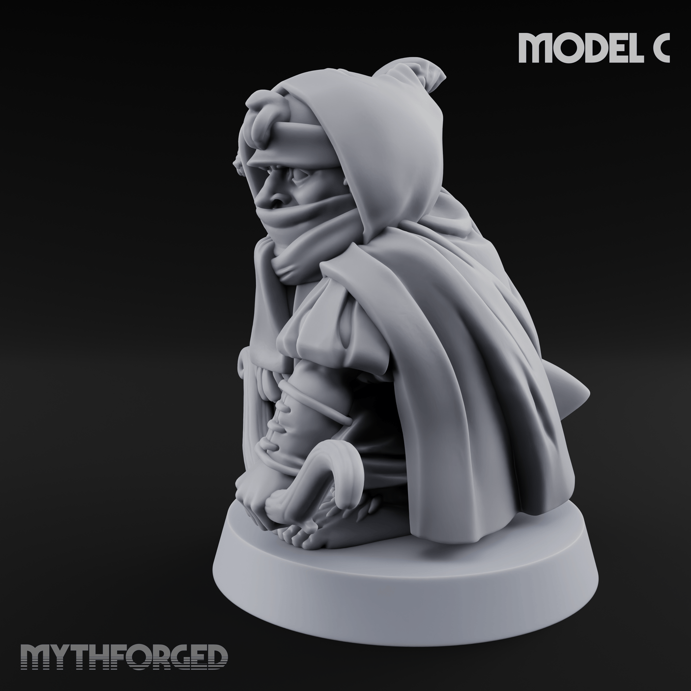 Bow Drawn Steady Halfling Archers C Miniature for Dungeons and Dragons, Pathfinder or other TTRPGs