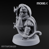 Bow Drawn Steady Halfling Archers C Miniature for Dungeons and Dragons, Pathfinder or other TTRPGs