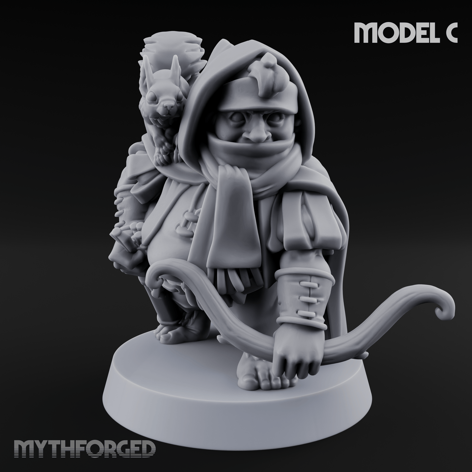 Bow Drawn Steady Halfling Archers C Miniature for Dungeons and Dragons, Pathfinder or other TTRPGs