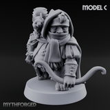 Bow Drawn Steady Halfling Archers C Miniature for Dungeons and Dragons, Pathfinder or other TTRPGs