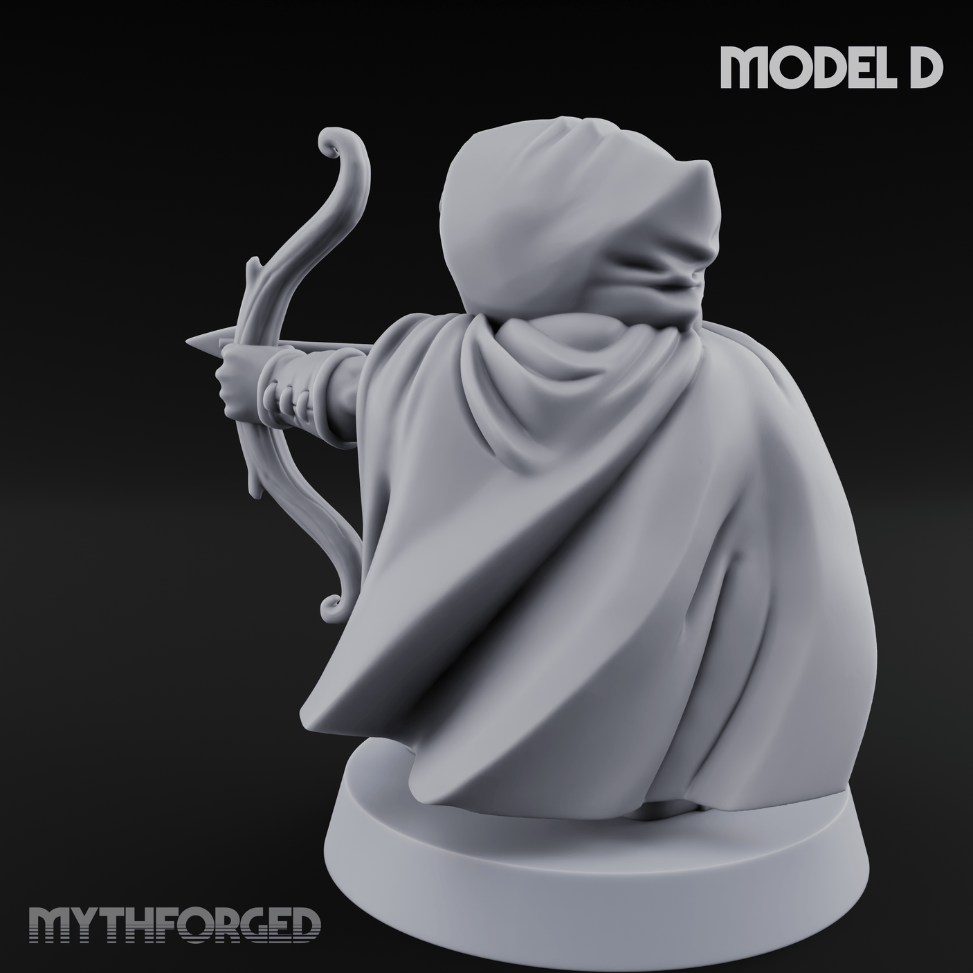 Bow Drawn Steady Halfling Archers D Miniature for Dungeons and Dragons, Pathfinder or other TTRPGs